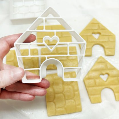 Gingerbread House Template Cookie Cutter 